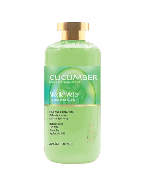Reinigendes Mizellenwasser, angereichert mit Gurkenextrakten - 500 ml