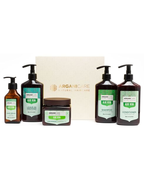 Coffret Revitalisant à l'Aloe Vera Racines Grasses Pointes Sèches - 5 pièces