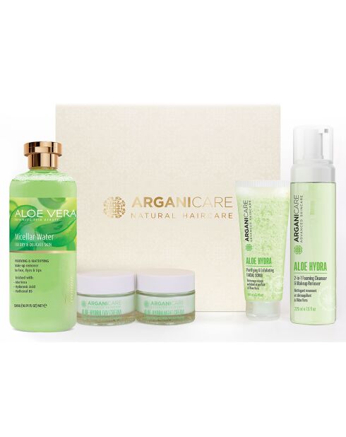 Coffret Purifiant & Hydratant pour le Visage à l'Aloe Vera - 5 pièces