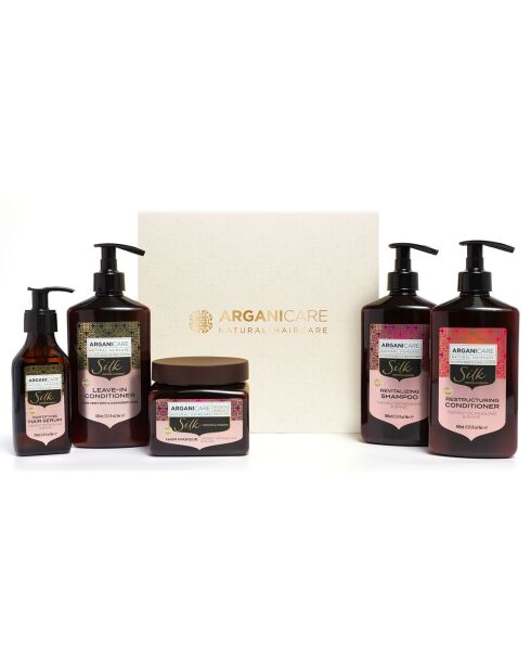 Coffret Rituel Brillance Ultime Proteine de Soie tous Types de Cheveux - 5 pièces