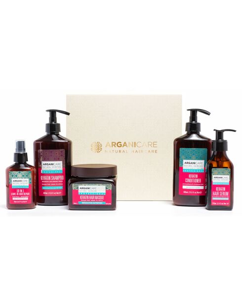 Herstellende en versterkende set voor keratine, alle haartypes