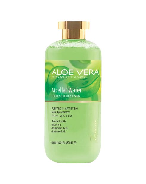 Eau Micellaire Revitalisante Enrichie en Aloe Vera - 500 ml