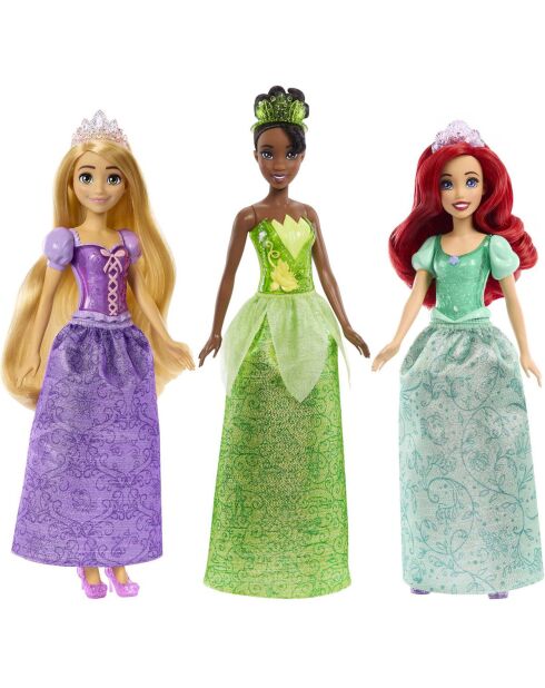 3 Poupées Princesses Disney - (Ariel, Tiana, Raiponce) - 3 ans et +