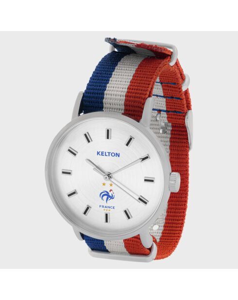 Montre Mixte France en Tissu bleu/blanc/rouge