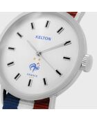 Montre Mixte France en Tissu bleu/blanc/rouge