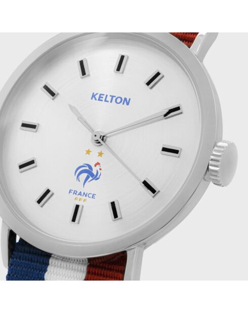 Montre Mixte France en Tissu bleu/blanc/rouge