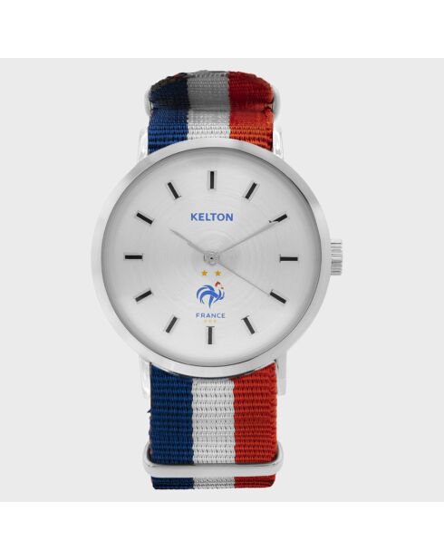 Montre Mixte France en Tissu bleu/blanc/rouge
