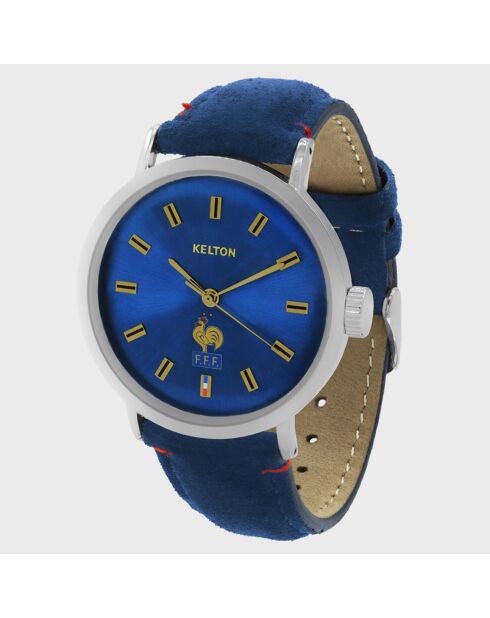 Montre Mixte Les Bleus en Nubuck bleue