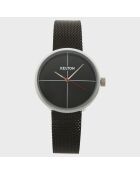 Montre Mixte Vinyle en Acier noire