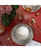 Service de table en Porcelaine bleu/blanc - 18 pièces