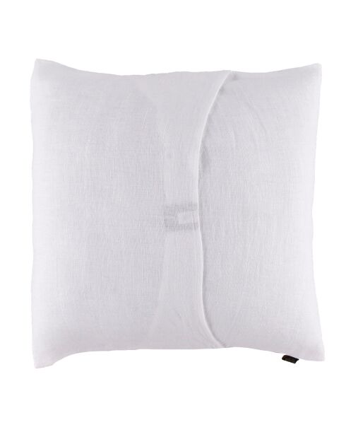 Housse de coussin 100% Lin Porticcio blanche - 45x45 cm