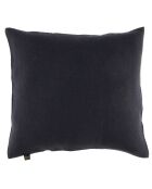 Housse de coussin 100% Lin Porticcio noire - 45x45 cm