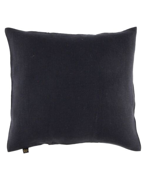 Housse de coussin 100% Lin Porticcio noire - 45x45 cm