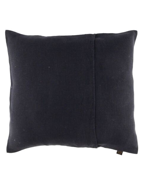 Housse de coussin 100% Lin Porticcio noire - 45x45 cm