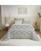 Pack Housse de couette imprimée + Drap housse + 4 Taies d'oreiller nuage - pour lit 140x190 cm