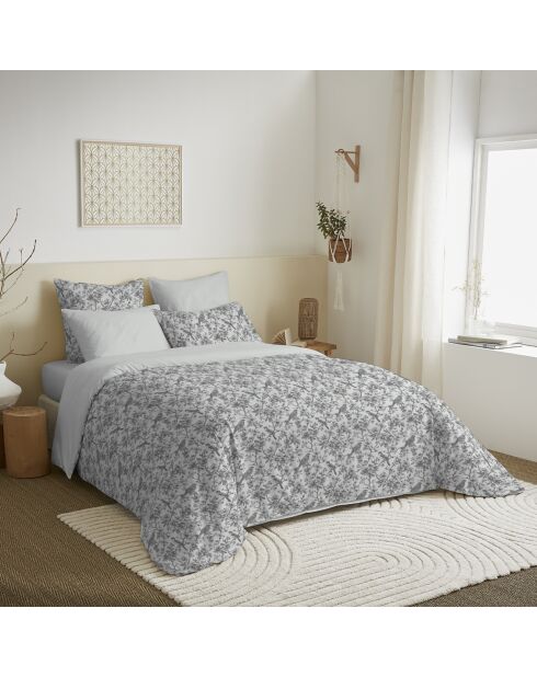 Pack Housse de couette imprimée + Drap housse + 4 Taies d'oreiller nuage - pour lit 160x200 cm