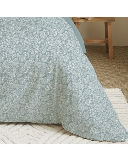 Pack Housse de couette imprimée + Drap housse + 4 Taies d'oreiller glacier - pour lit 140x190 cm