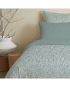 Pack Housse de couette imprimée + Drap housse + 4 Taies d'oreiller glacier - pour lit 160x200 cm