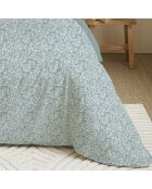Pack Housse de couette imprimée + Drap housse + 4 Taies d'oreiller glacier - pour lit 160x200 cm