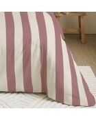Pack Housse de couette imprimée + Drap housse + 4 Taies d'oreiller pourpre - pour lit 140x190 cm