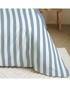 Pack Housse de couette imprimée + Drap housse + 4 Taies d'oreiller azur - pour lit 160x200 cm