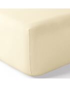 Drap Housse en Percale de Coton ivoire