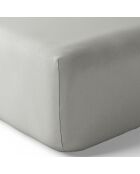 Drap Housse en Percale de Coton perle