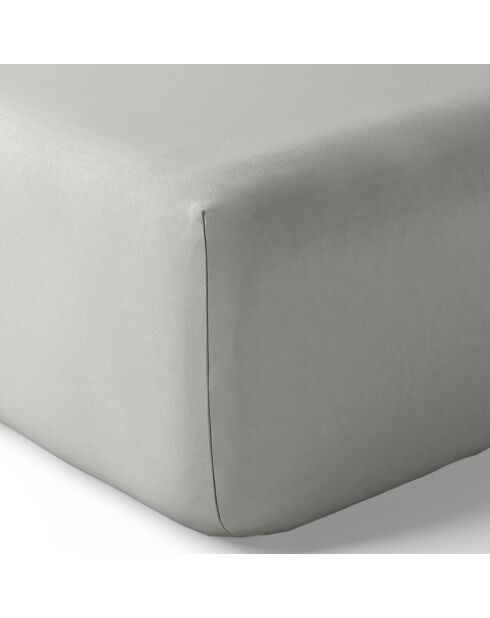 Drap Housse en Percale de Coton perle