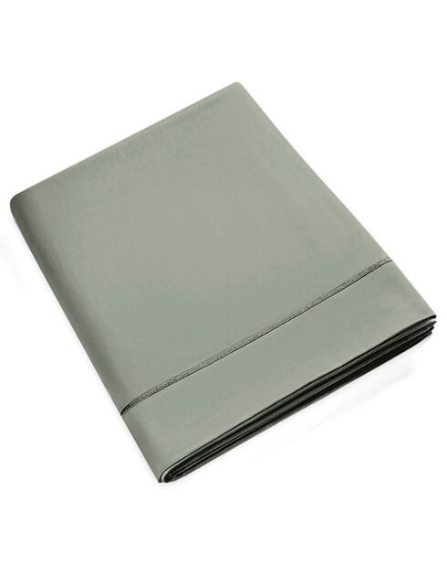 Drap Plat en Percale de coton ardoise
