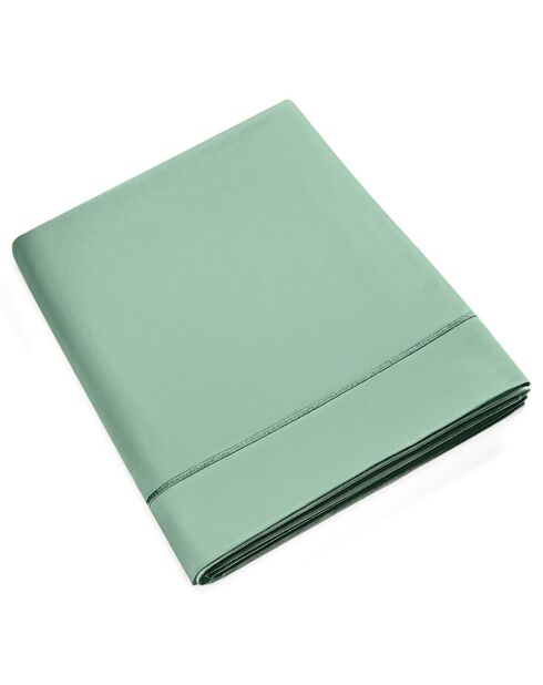 Drap Plat en Percale de coton celadon