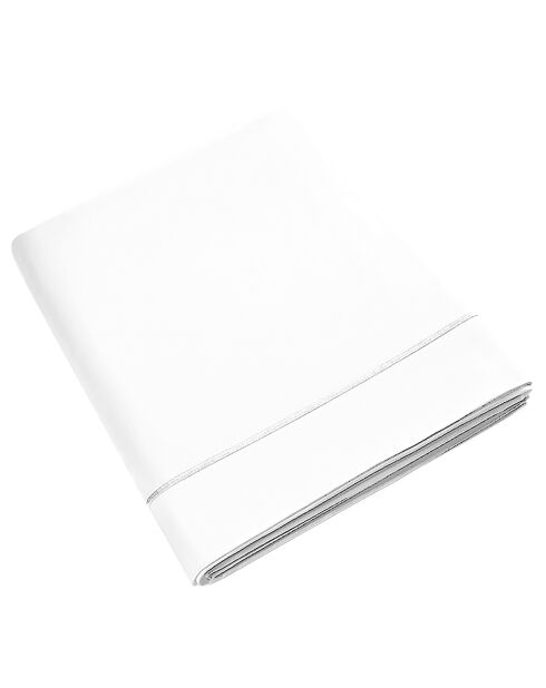 Drap Plat en Percale de coton neige