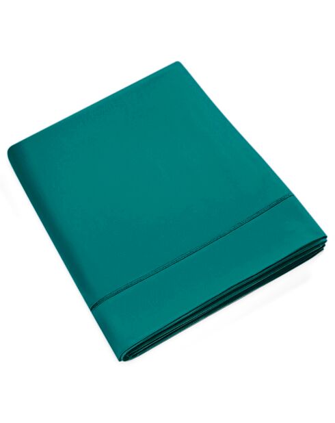 Drap Plat en Percale de coton paon