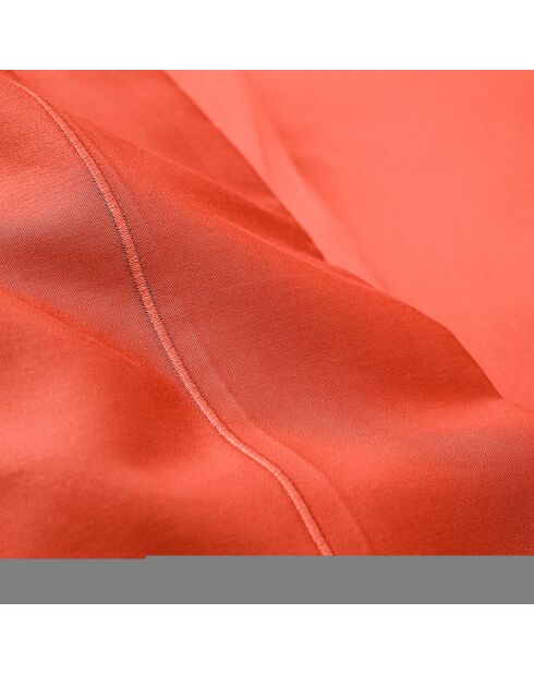 Drap Plat en Percale de coton terracotta