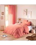 Pack Housse de couette + Drap housse + 2 Taies d'oreiller en Gaze de Coton blush - pour lit 160x200 cm