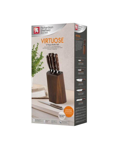 Virtuose - Bloc 5 couteaux de cuisine