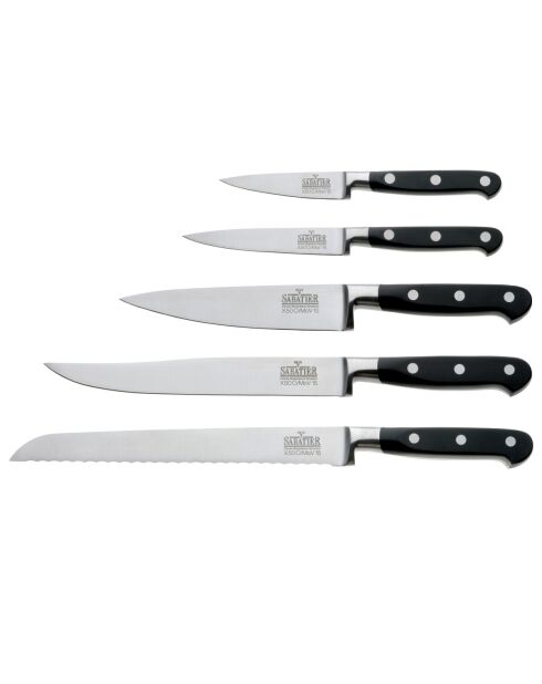 Bloc 5 couteaux de cuisine V Sabatier Rock