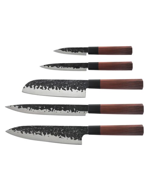 Bloc 5 couteaux de cuisine Samouraï