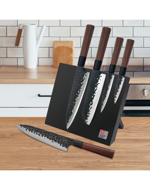 Bloc 5 couteaux de cuisine Samouraï