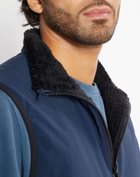 Veste réversible sans manches bleu/noir