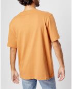 T-Shirt Basic Pocket label camel