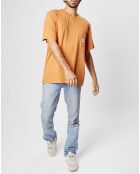 T-Shirt Basic Pocket label camel