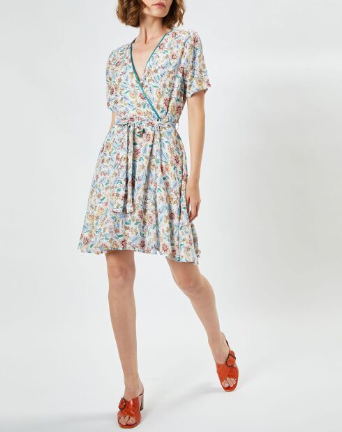 Vestido Nevada con estampado blanco/multicolor