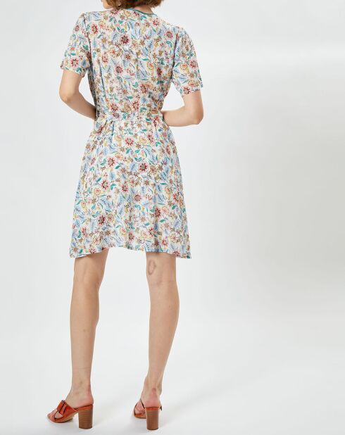 Vestido Nevada con estampado blanco/multicolor