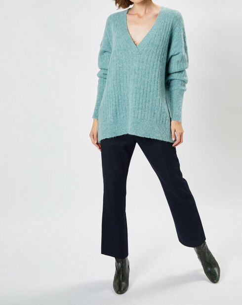 Pull en Alpaga & Laine mélangés Lemabillon thym