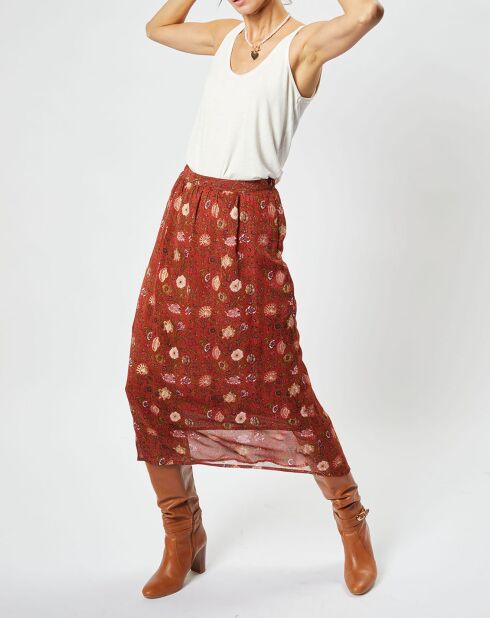 Jupe Imani imprimé rouge/multicolore