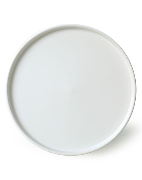 6 Assiettes en Céramique blanc mat - D.27 cm