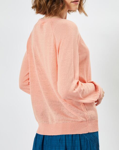 Pull en Lin & Coton Lebrooks papaye