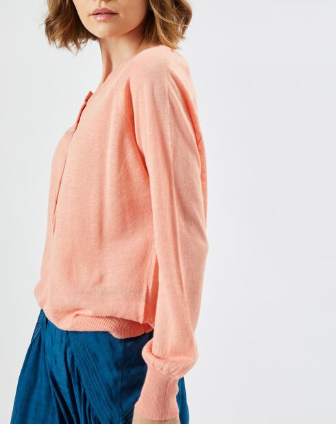 Pull en Lin & Coton Lebrooks papaye