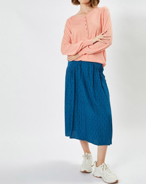 Pull en Lin & Coton Lebrooks papaye