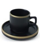 Service de table en Grès noir mat - 20 pièces